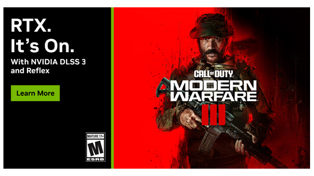 “使命召唤®：现代战争® III 2023 (Call of Duty: Modern Warfare III)”将于 11 月 2 日推出抢先体验版，借助 DLSS 3 实现帧率倍增。
